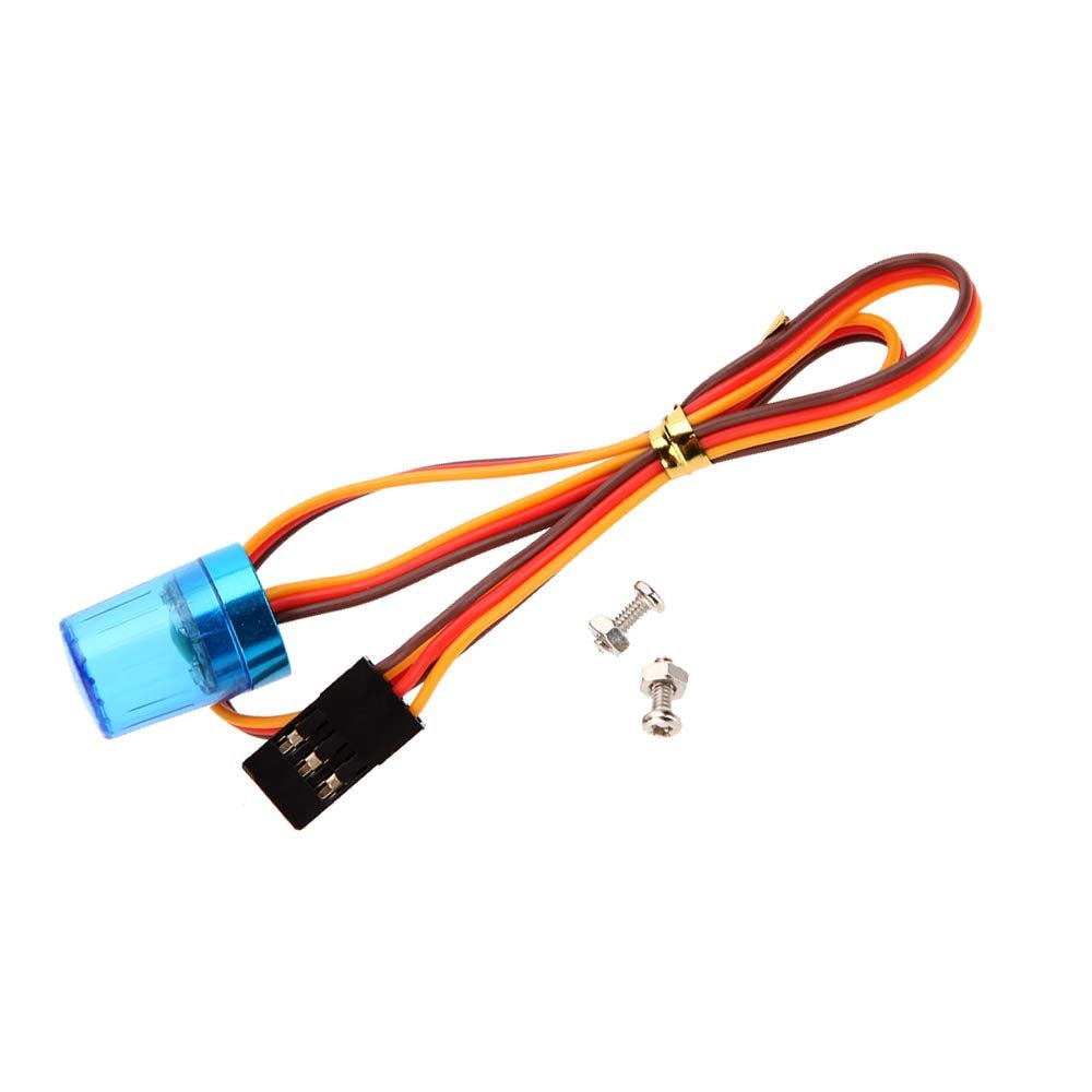 LAFEINA LED Strobing Rotating Flashing Light 9x15mm Lamp for RC Model Police Firefighting Ambulance Car Truck Lighting (Blue)