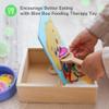 Bimi Boo Wooden Feeding Toy - Montessori Pretend Play Food Set for Toddlers 1-4+ - Fine Motor Skills Scooping Toy for Kids (27 Various Foods, a Spoon, Bowl) view 2