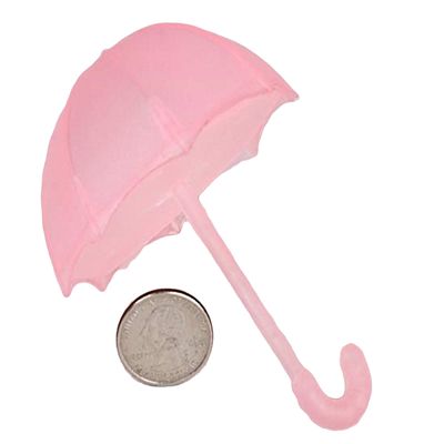 12 Fillable Plastic Baby Bridal Shower Umbrellas Favors - Pink