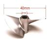 RC Boat 2 blade Metal propeller prop 4mm Diameter P1.4 40mm -Left view 4
