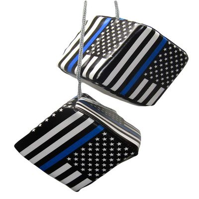 3" USA Police Memorial Blue Line Law Enforcement Hanging Dice