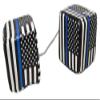 3" USA Police Memorial Blue Line Law Enforcement Hanging Dice view 2