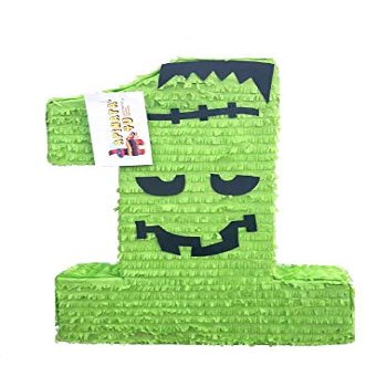 Large Number One Pinata Halloween Theme Monster Bash Party Pinata Green Color Happy Boo Day