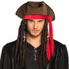 Boland 81938 Pirate Dirty Jack Hat with Hair Brown view 2