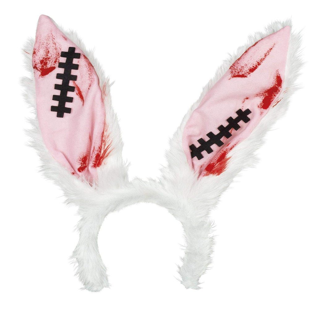 Boland 72222 Bloody Bunny Headband White