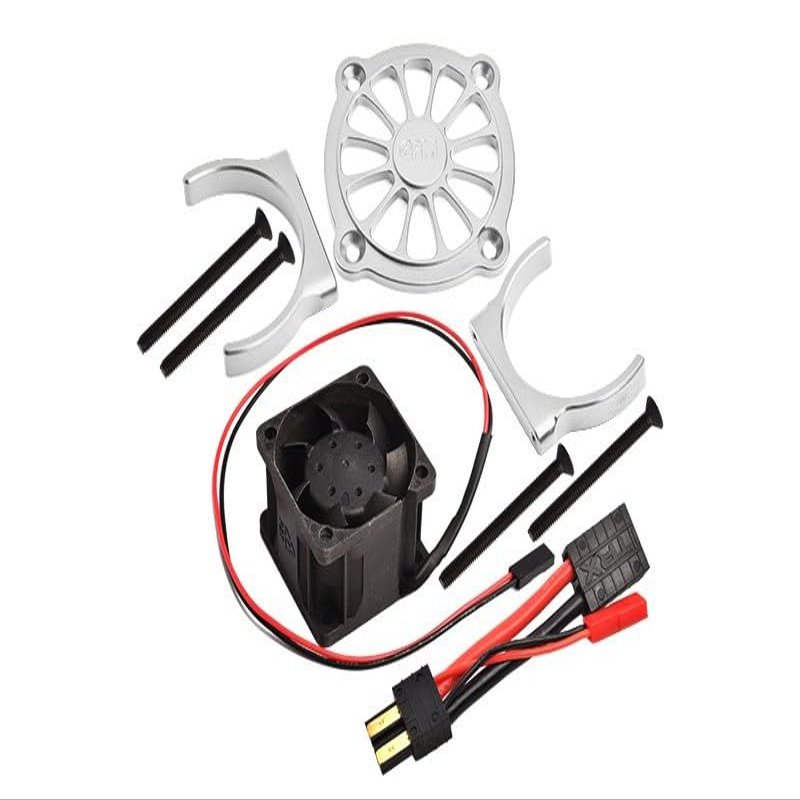 GPM for Traxxas E-Revo 2.0 VXL Brushless (86086-4) Upgrade Parts Aluminum Motor Heatsink with Cooling Fan - 1 Set Silver