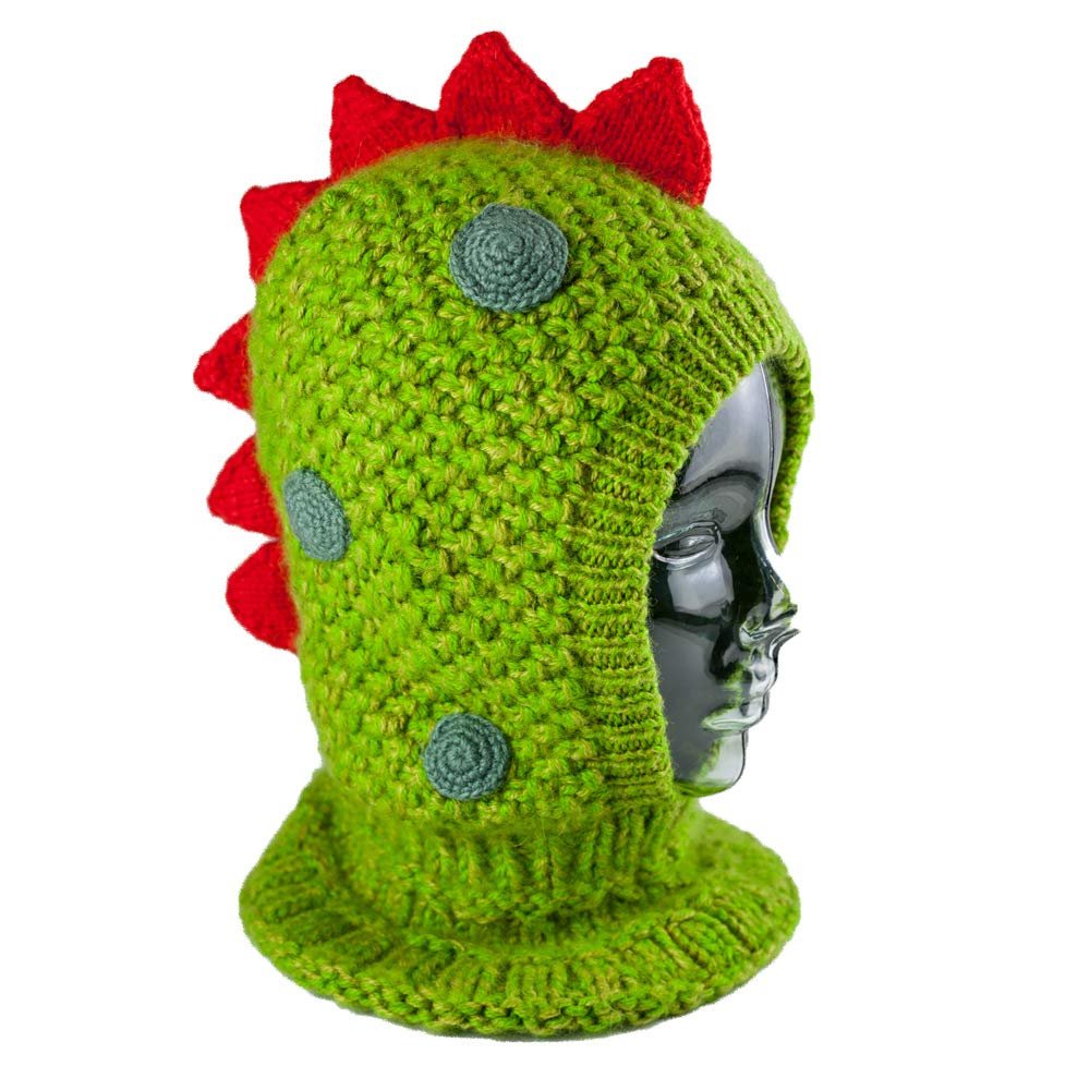 Kids Animal Hood - Warm Hat/Neckwarmer Combo (Dino)