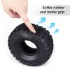 Hobbypark Super Soft 2.2inch Crawler Tires 1/10 Rock Crawling Climbing Tyres Mud fit 2.2 Beadlock Wheels for Traxxas TRX4 Axial SCX10 II Redcat Gen 8 Gen7 Everest 10 w/Foam (4-Pack) view 3
