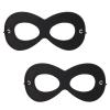 AIMIKE 2Pcs Superhero Masks, Black Felt Eye Mask, Halloween Dress Up, Adjustable Half Mask With Elastic Rope - Great Party Cosplay Accessory view 1