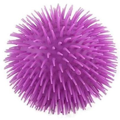 Curious Minds Busy Bags Solid Color Jumbo 9" Puffer Ball - Sensory Fidget and Stress Balls - OT Autism SPD (Solid Purple)