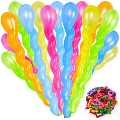 100Pcs 40 Inches Latex Spiral Balloons for Assorted Boys Girls Birthday Party Balloons