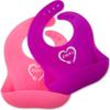 EVLA'S Baby Feeding Set, Baby Led Weaning Supplies, Adjustable Silicone Bibs, Divided Plate, Suction Bowl with Lid, Soft Spoons for Babies or Toddlers, Baby Registry must have!(Pink and Purple) view 2