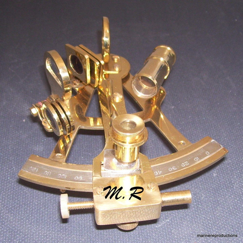 Mahira Nautical Solid Brass Sextant Nautical Maritime Astrolabe Marine Gift Ships Instrument