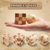4 Pack Wooden Puzzle Games Brain Teasers Toy- 3D Puzzles for Teens and Adults - Wooden Logic Puzzle Wood Snake Cube Magic Cube Magic Ball Brain Teaser Intellectual Removing Assembling Toy view 2