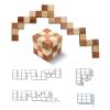 4 Pack Wooden Puzzle Games Brain Teasers Toy- 3D Puzzles for Teens and Adults - Wooden Logic Puzzle Wood Snake Cube Magic Cube Magic Ball Brain Teaser Intellectual Removing Assembling Toy view 3