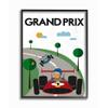 Stupell Industries The Kids Room Green Orange Blue and Red Grand Prix Minimal Mod Race Cars Black Framed Wall Art 16 x 20 Multi-Color view 1