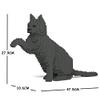 JEKCA Cat 08S-M03 | Gray Cat Plastic Building Blocks | Age 14+ view 2