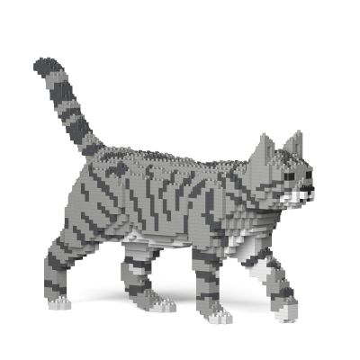 JEKCA Cat 03S-M03 | Tabby Cat Plastic Building Blocks | Age 14+