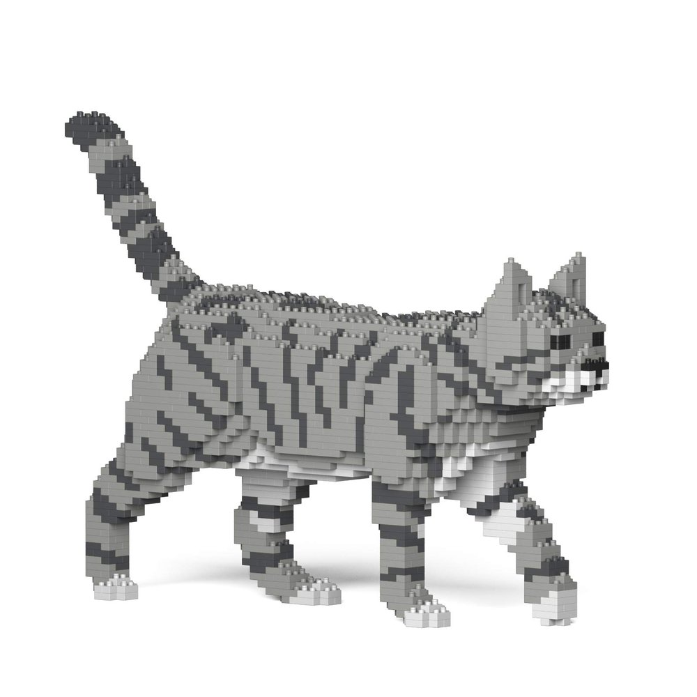 JEKCA Cat 03S-M03 | Tabby Cat Plastic Building Blocks | Age 14+