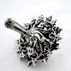 Hanukkah 925 Sterling Silver Dreidel Filigree flower design Dimensions: 1.5"w x 2"h Weight - 30gr view 2