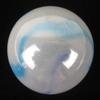 Big Game Toys~Toe Breaker 50mm (2") Bright Sky w/Stand White/Purple/Blue Marbles Glass Ball Huge Swirl view 2