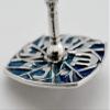 Modern Dreidel Collectors Hanukkah 925 Sterling Silver Blue enamel Amethyst stone Dimensions: 1.5"w x1.5"h Weight - 21gr view 3