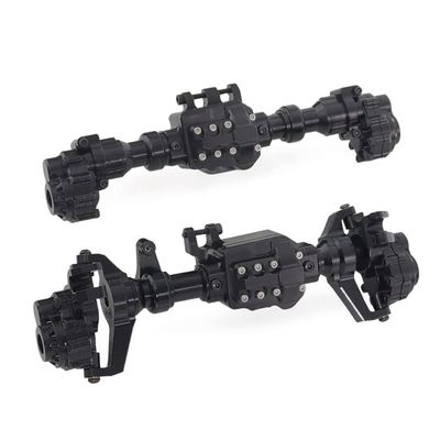RZXYL Aluminum Alloy Front and Rear Axle Housing Set for 1/10 Traxxas TRX4 RC Crawler Car, Replace Original Plastic Axles Housing (Black)