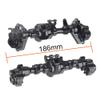 RZXYL Aluminum Alloy Front and Rear Axle Housing Set for 1/10 Traxxas TRX4 RC Crawler Car, Replace Original Plastic Axles Housing (Black) view 2