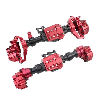 RZXYL Aluminum Alloy Front and Rear Axle Housing Set for 1/10 Traxxas TRX4 RC Crawler Car, Replace Original Plastic Axles Housing (Red)