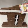 APINATA4U 20" Tall Number One Brown Football Theme Piata view 2