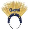 Amscan 3900500 Midnight "Cheers!" Headband, Marabou, 13" H x 10" W (Made of plastic, polyester, and marabou) 1 ct view 1