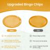 MR CHIPS Magnetic Bingo Chips with Metal Ring 3/4 Inch 100 Upgraded Pieces Yellow Transparent Available in 7 Colors A Reusable Bag view 4
