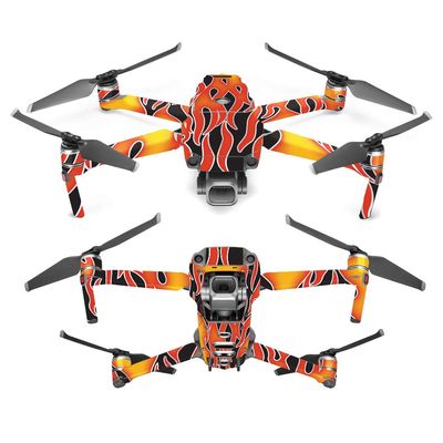 MightySkins Skin Compatible With DJI Mavic 2 Pro or Zoom - Hot Flames | Protective, Durable, and Unique Vinyl Decal wrap cover | Easy To Apply, Remove, and Change Styles | Made in the USA