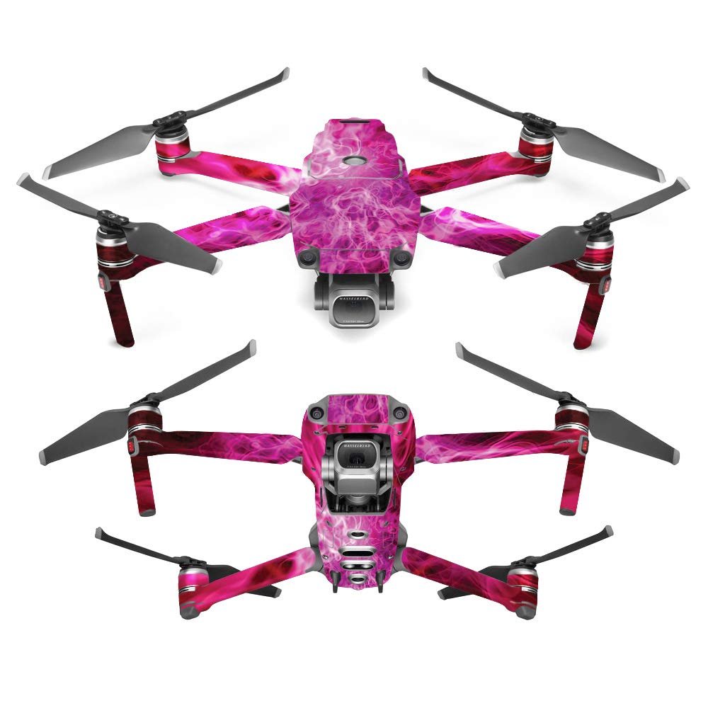 MightySkins Skin Compatible With DJI Mavic 2 Pro or Zoom - Red Mystic Flames | Protective, Durable, and Unique Vinyl Decal wrap cover | Easy To Apply, Remove, and Change Styles | Made in the USA