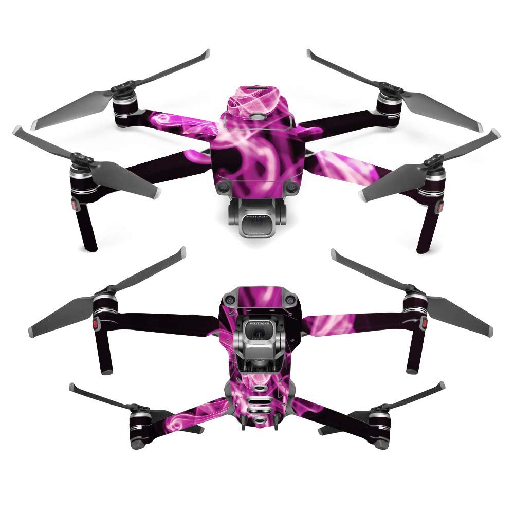 MightySkins Skin Compatible With DJI Mavic 2 Pro or Zoom - Pink Flames | Protective, Durable, and Unique Vinyl Decal wrap cover | Easy To Apply, Remove, and Change Styles | Made in the USA