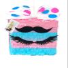 APINATA4U 16" Gender Reveal Pinata Lashes or Staches Gender Reveal Block Pinata view 1