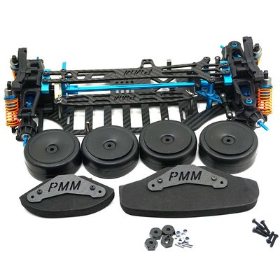 RCLIONS Plastic&Carbon Fiber Shaft Drive 4WD Chassis RC Touring Car Frame Kit for Tamiya TT01 TT01E