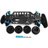 RCLIONS Aluminium Alloy&Carbon Fiber Shaft Drive 1/10 RC 4WD Touring Car Frame Chassis Kit for Tamiya TT01 TT01E view 2
