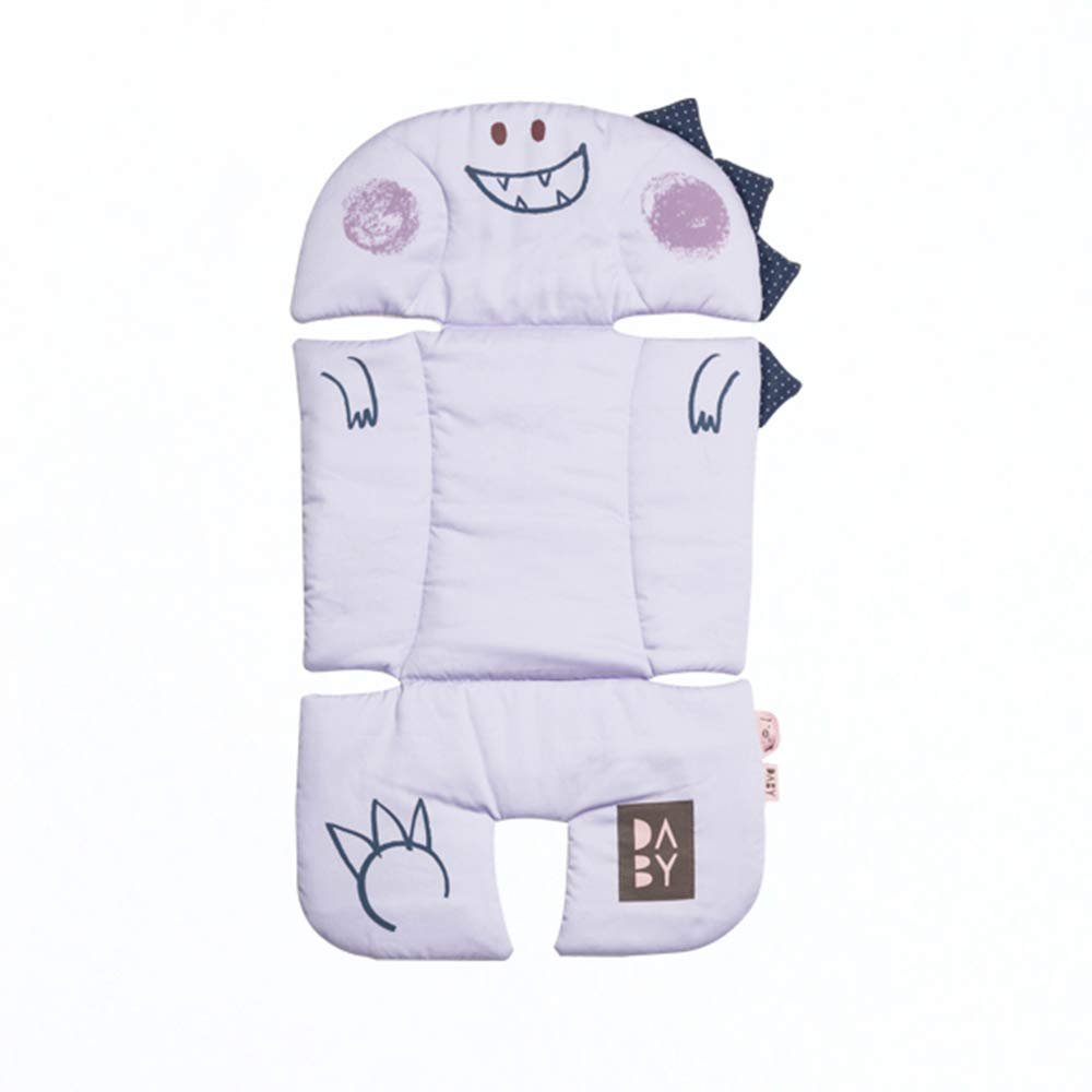 100% Cotton/Breathable Cover Air Mesh Cool Seat Pad/Cushion/Liner for Stroller and Car Seat (Monster Character Design) (DINOY)