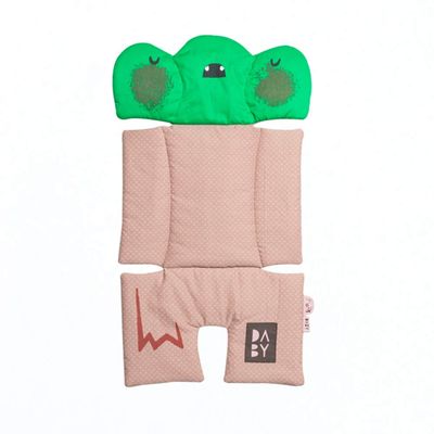 100% Cotton/Breathable Cover Air Mesh Cool Seat Pad/Cushion/Liner for Stroller and Car Seat (Monster Character Design) (TREEY)