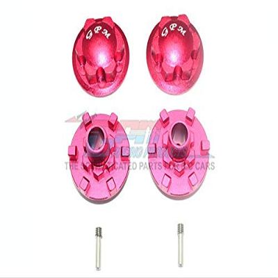 GPM For Traxxas E-Revo 2.0 VXL Brushless (86086-4) Upgrade Parts Aluminum Wheel Hex Claw + Wheel Lock - 4Pc Set Red