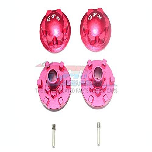 GPM For Traxxas E-Revo 2.0 VXL Brushless (86086-4) Upgrade Parts Aluminum Wheel Hex Claw + Wheel Lock - 4Pc Set Red