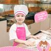 Toyze Popular Gifts for 2-8 Year Old Girls Boys, Chef Costume Set for Kids Apron for Girls Kids Chef Hat and Apron Toddler Cooking Toys Birthday Xmas Gifts for kids Stocking Stuffer for Toddlers Pink view 2