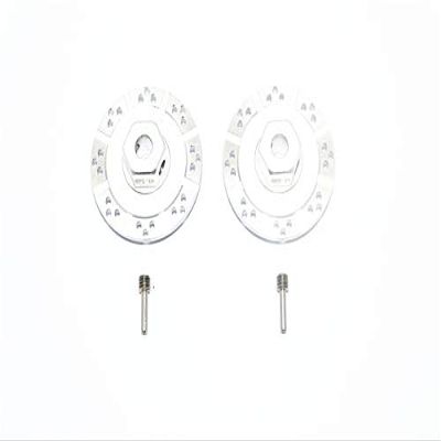GPM For Losi 1/10 Baja Rey 4WD Desert Truck (LOS03008) Upgrade Parts Aluminum +1.5mm Hex With Brake Disk With Silver Lining - 1Pr Set Silver