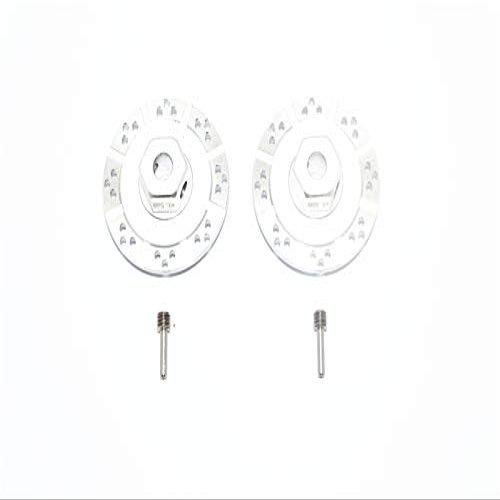 GPM For Losi 1/10 Baja Rey 4WD Desert Truck (LOS03008) Upgrade Parts Aluminum +1.5mm Hex With Brake Disk With Silver Lining - 1Pr Set Silver