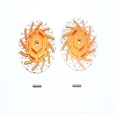 Axial SCX10 II Upgrade Parts (AX90046, AX90047) Aluminum +3mm Hex With Brake Disk With Silver Lining - 1Pr Set Orange