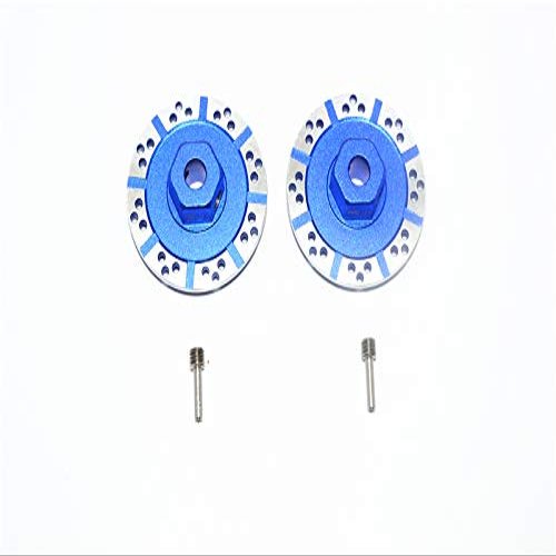 1/10 Baja Rey 4WD Desert Truck (LOS03008) Upgrade Parts Aluminum +1.5mm Hex With Brake Disk With Silver Lining - 1Pr Set Blue