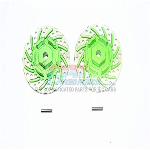 Axial SCX10 II Upgrade Parts (AX90046, AX90047) Aluminum +3mm Hex With Brake Disk With Silver Lining - 1Pr Set Green