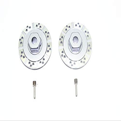 GPM for Losi 1/10 Baja Rey 4WD Desert Truck (LOS03008) Upgrade Parts Aluminum +1.5mm Hex with Brake Disk with Silver Lining - 1Pr Set Gray Silver