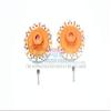 GPM For Losi 1/10 Baja Rey 4WD Desert Truck (LOS03008) Upgrade Parts Aluminum +1.5mm Hex With Brake Disk With Silver Lining - 1Pr Set Orange view 1